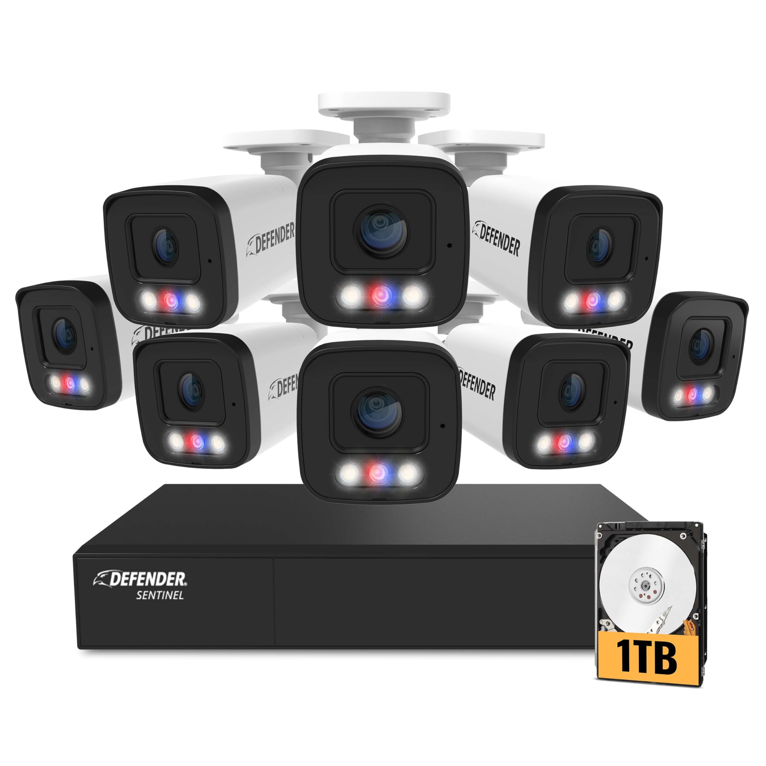 防犯・セキュリティ用品 Digital Wireless  Surveillance Amazon.com : Defender AI Powered Sentinel 4K 8CH PoE Security